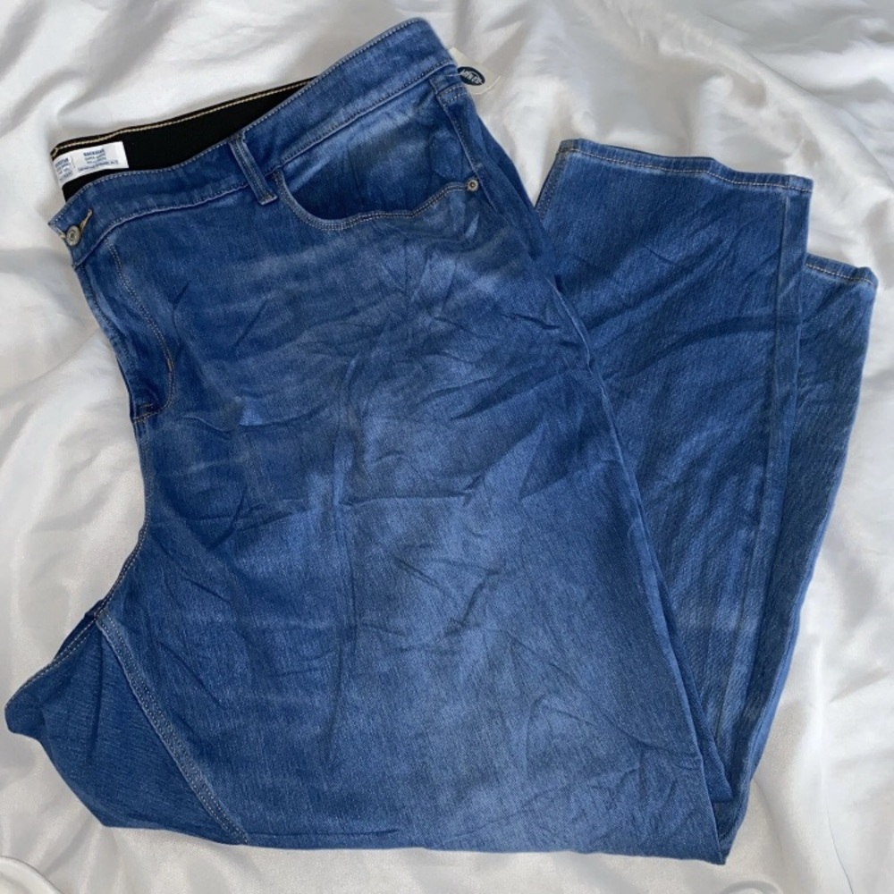 Old Navy Women's Blue Mid-Rise Rockstar Super Skinny Jeans Size 30